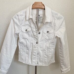 Abercrombie Kids Classic White Jean Jacket